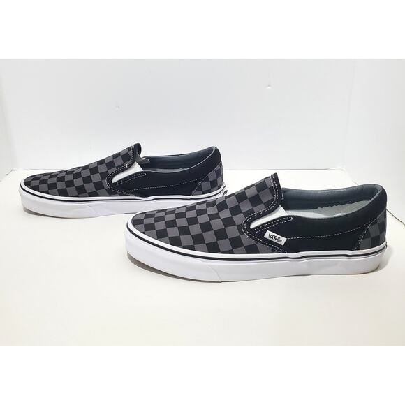 Vans Classic Slip On Checkerboard Black/Pewter Mens 9.5 - Picture 3 of 15
